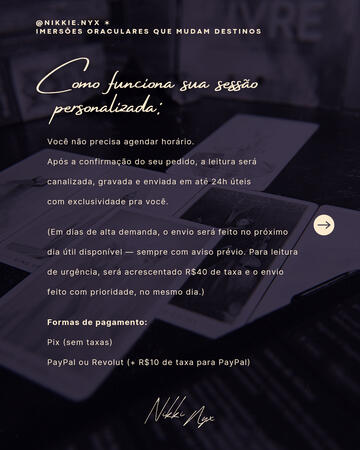 Como funciona a sua sessão personalizada